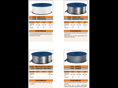 PT40 - FIBERGLASS - PT50 - GRAPHITE PURE - PT51 - GRAPHITE PURE WIRE - PT60 - CARBON